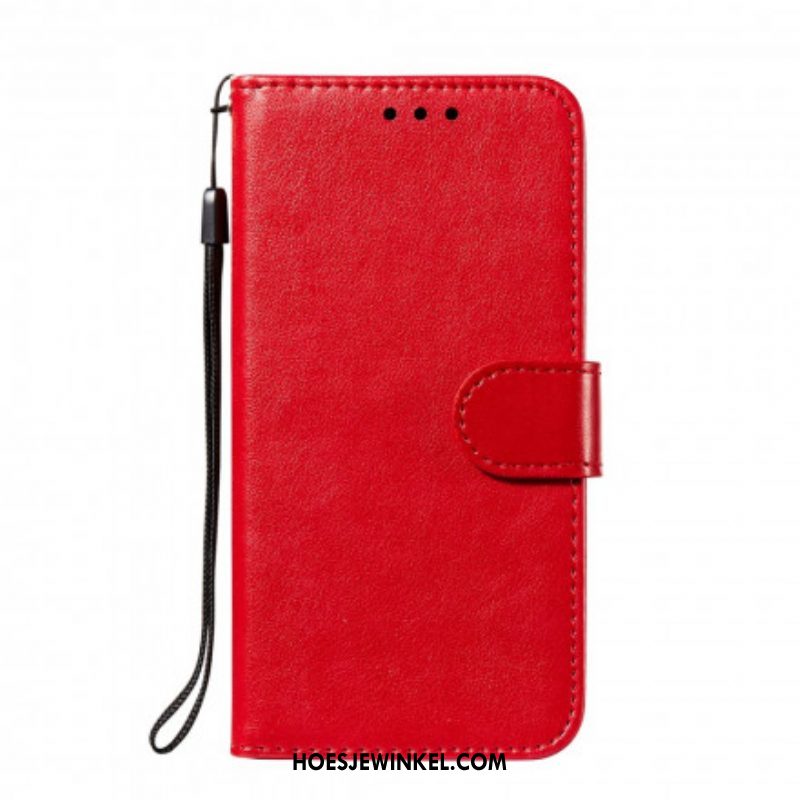 Leren Hoesje voor Xiaomi Redmi Note 10 / 10S Monochrome Lederen Stijl