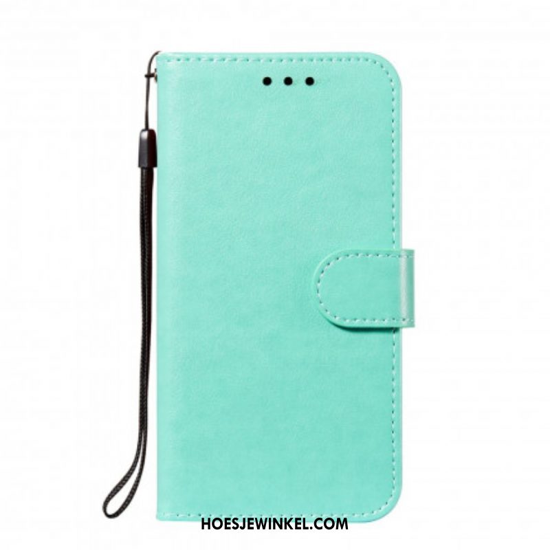 Leren Hoesje voor Xiaomi Redmi Note 10 / 10S Monochrome Lederen Stijl