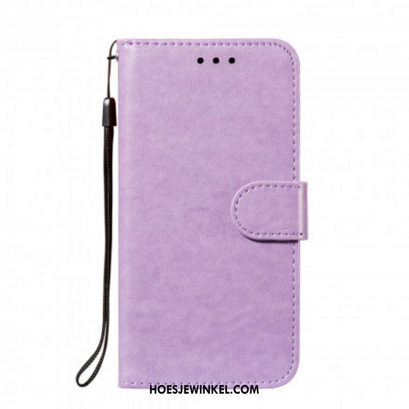 Leren Hoesje voor Xiaomi Redmi Note 10 / 10S Monochrome Lederen Stijl