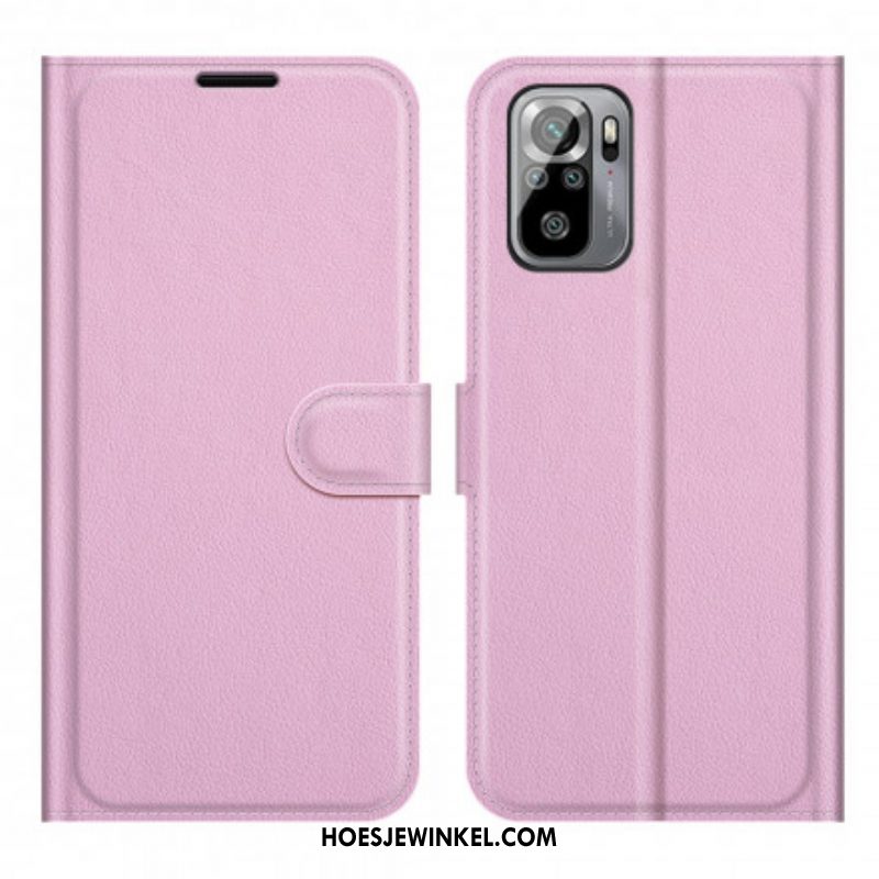 Leren Hoesje voor Xiaomi Redmi Note 10 / 10S Stijl Lederen Magnetische Sluiting