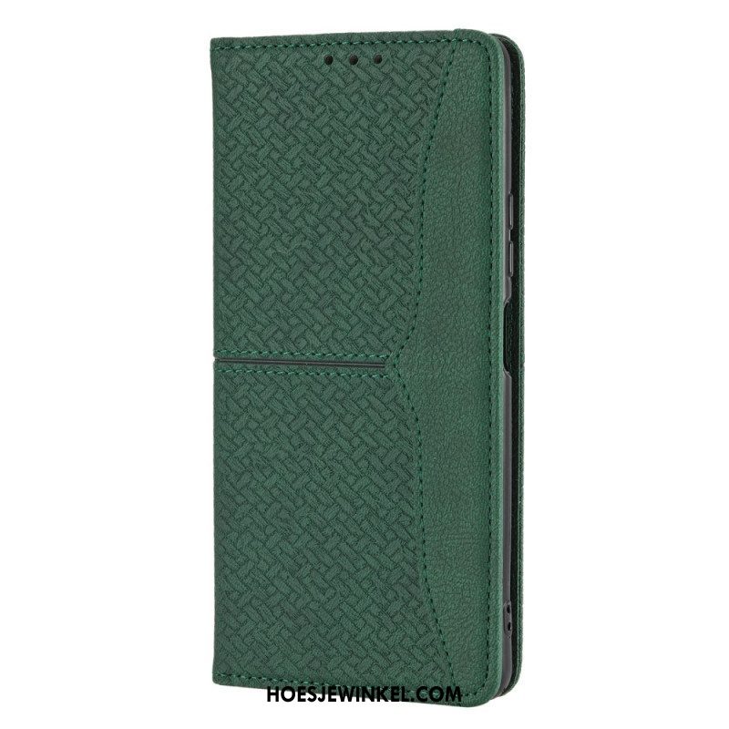 Leren Hoesje voor Xiaomi Redmi Note 10 Pro Met Ketting Geweven Leren Stijl Met Bandjes
