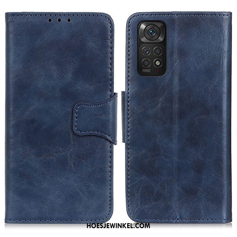 Leren Hoesje voor Xiaomi Redmi Note 11 / 11S Folio-hoesje Getextureerde Magnetische Flap