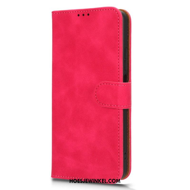 Leren Hoesje voor Xiaomi Redmi Note 12 4G Effen Lederen Stijl