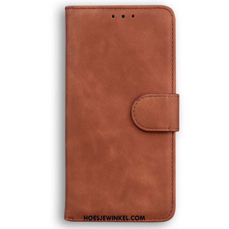 Leren Hoesje voor Xiaomi Redmi Note 12 4G Kunstleer Effen