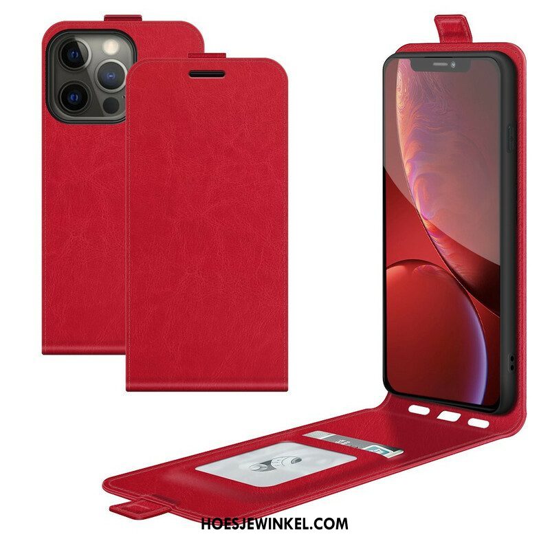 Leren Hoesje voor iPhone 13 Pro Folio-hoesje Verticale Flap Leer Effect