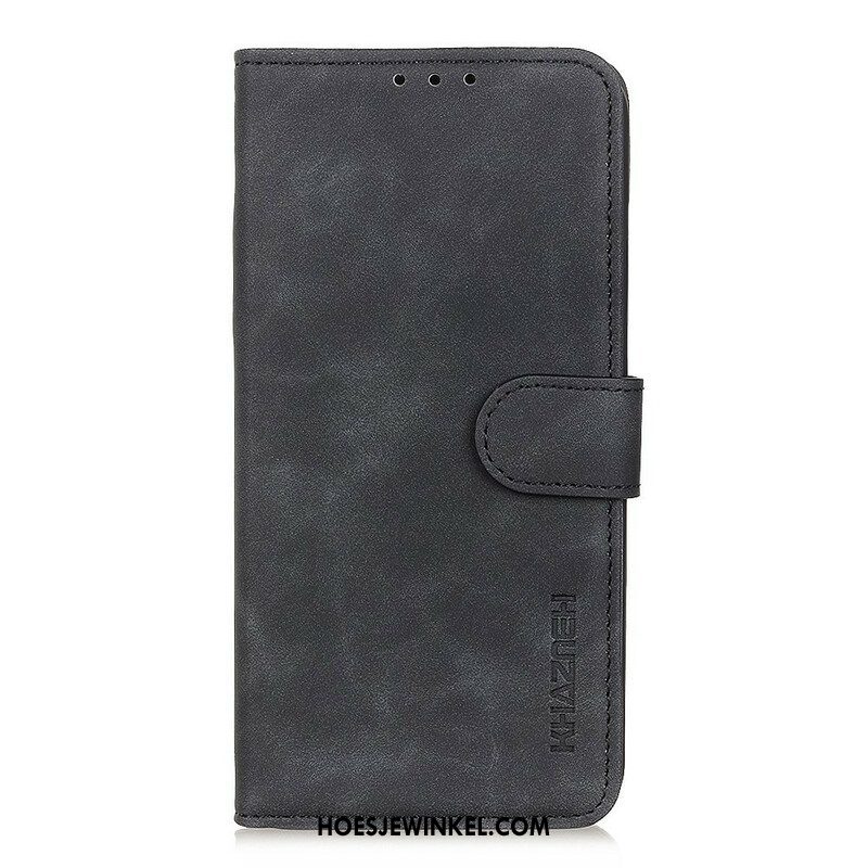 Leren Hoesje voor iPhone 13 Pro Max Mat Vintage Leereffect Khazneh