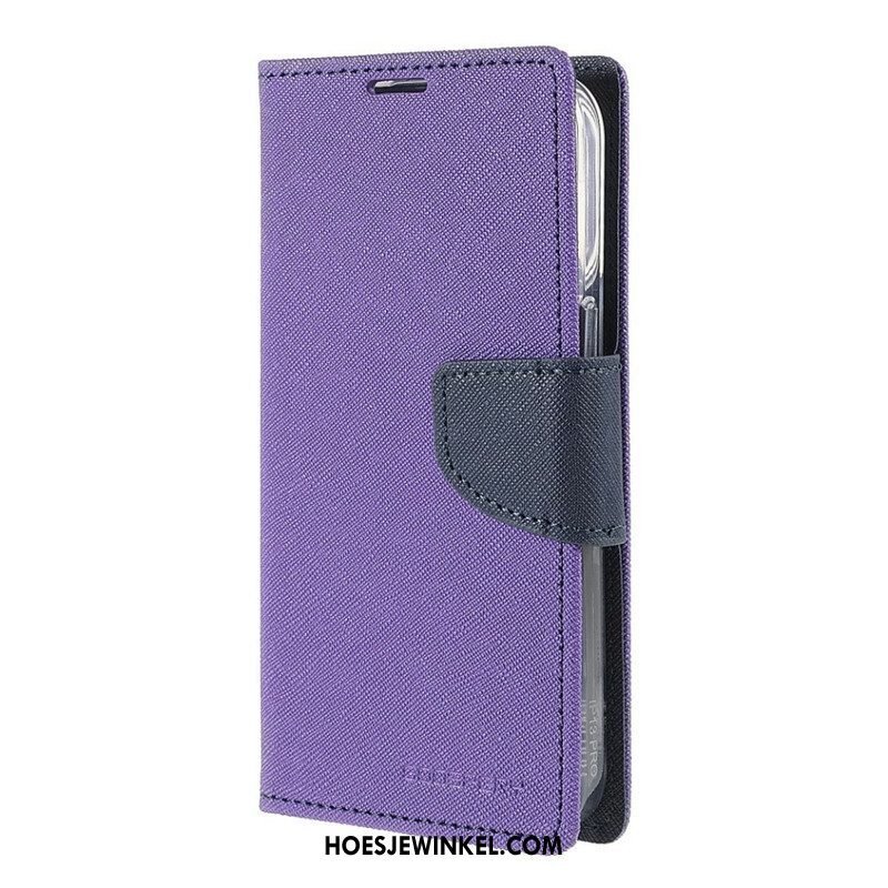 Leren Hoesje voor iPhone 13 Pro Tweekleurige Mercury Goospery