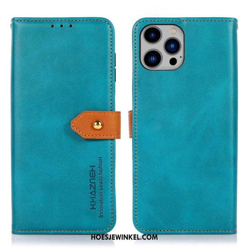 Leren Hoesje voor iPhone 14 Plus Met Khazneh-riem