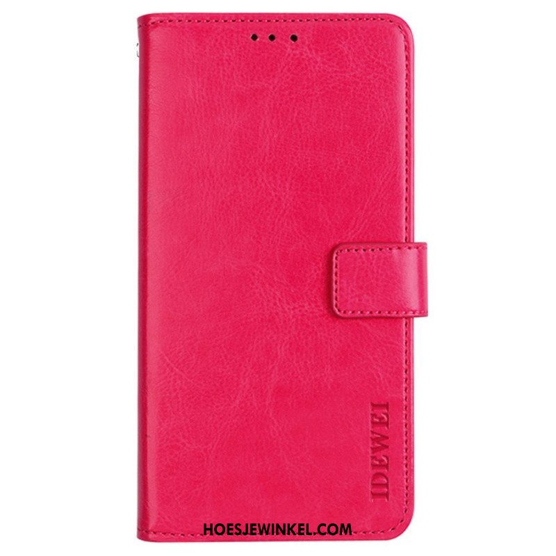 Leren Hoesje voor iPhone 14 Pro Imitatieleer Idewei