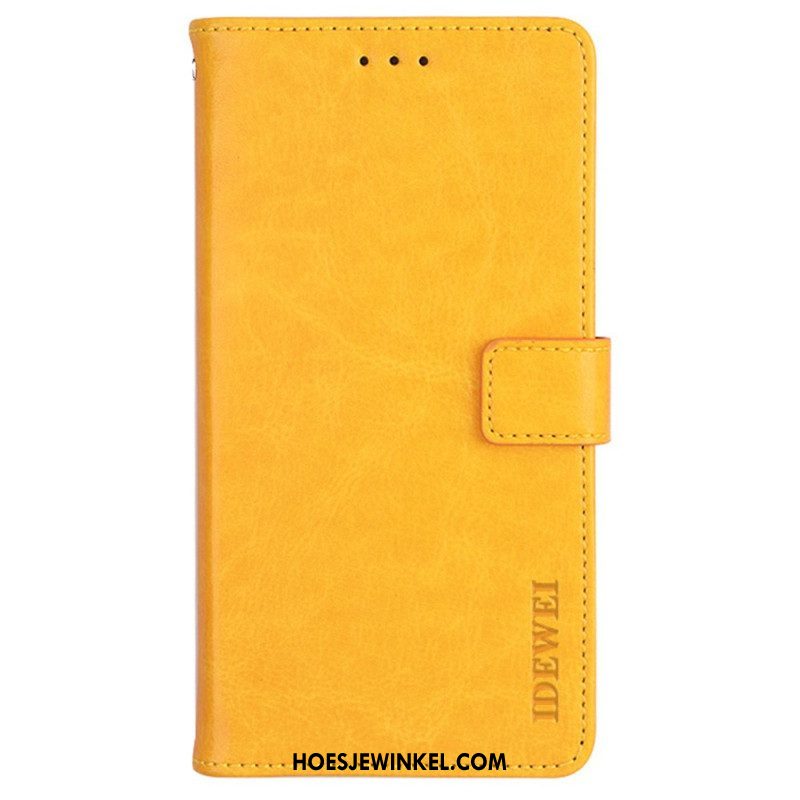 Leren Hoesje voor iPhone 14 Pro Imitatieleer Idewei