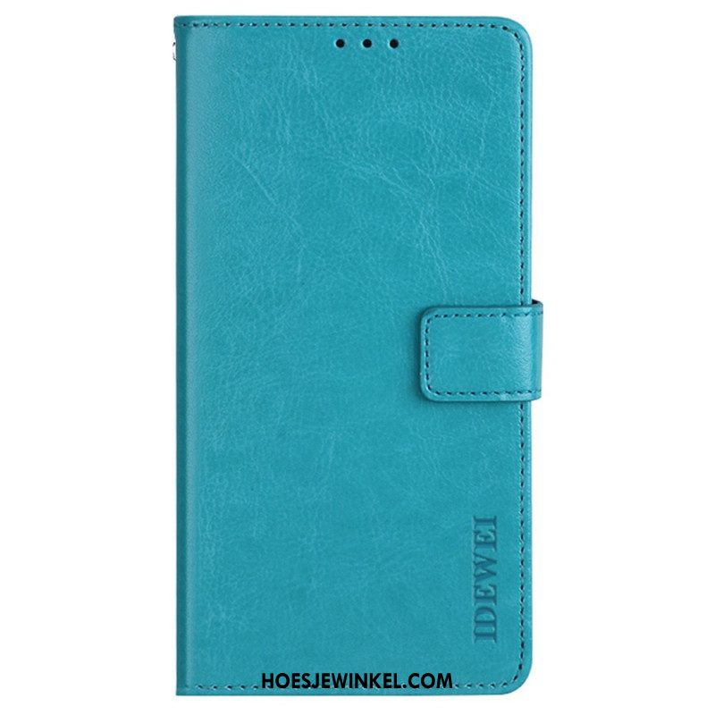 Leren Hoesje voor iPhone 14 Pro Imitatieleer Idewei