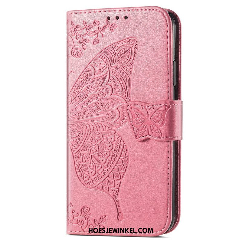 Leren Hoesje voor iPhone 15 Pro Barokvlinder