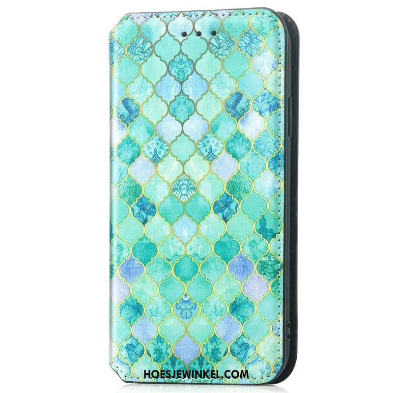 Leren Hoesje voor iPhone 15 Pro Caseneo-grafiek