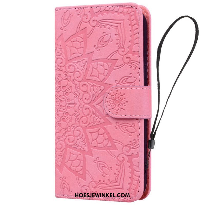 Leren Hoesje voor iPhone 15 Pro Max Mandala-print