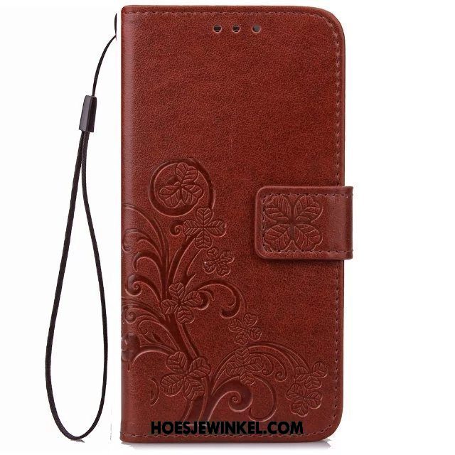 Lg G4 Hoesje Anti-fall Folio Bescherming, Lg G4 Hoesje Leren Etui Hoes Braun