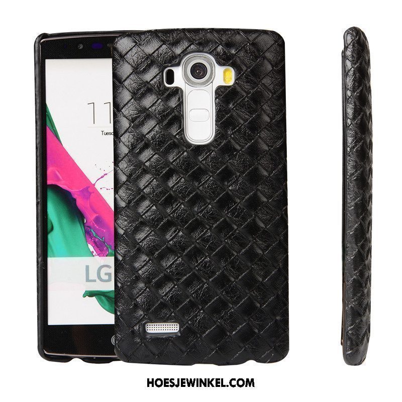 Lg G4 Hoesje Bescherming Fiber Kunstleer, Lg G4 Hoesje Nieuw Mobiele Telefoon Braun