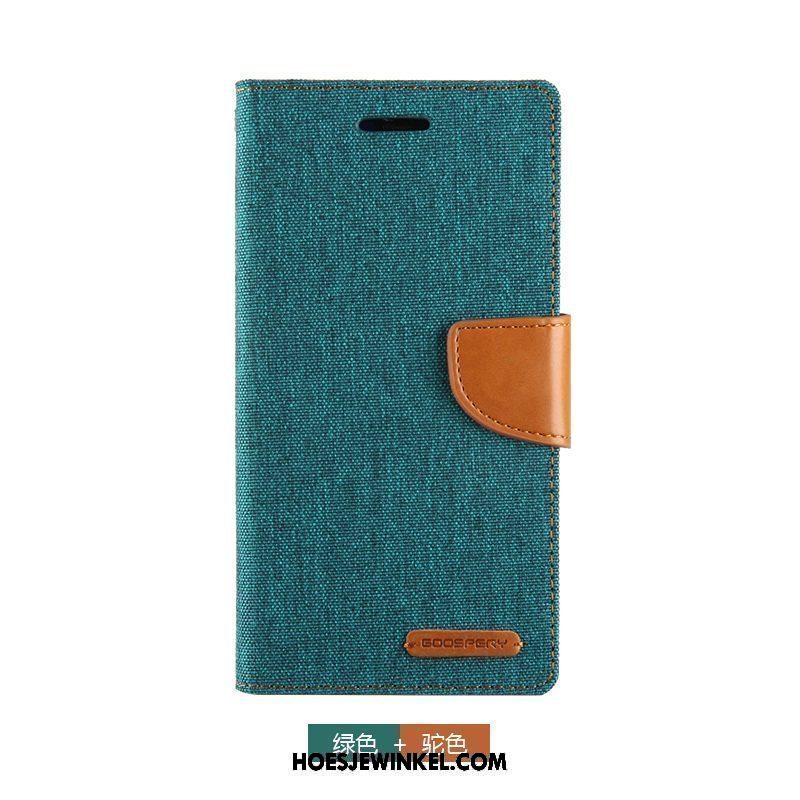 Lg G4 Hoesje Bescherming Hoes Canvas, Lg G4 Hoesje Leren Etui Folio Kamelfarbe