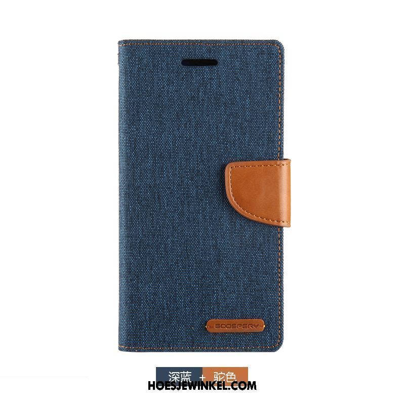 Lg G4 Hoesje Bescherming Hoes Canvas, Lg G4 Hoesje Leren Etui Folio Kamelfarbe