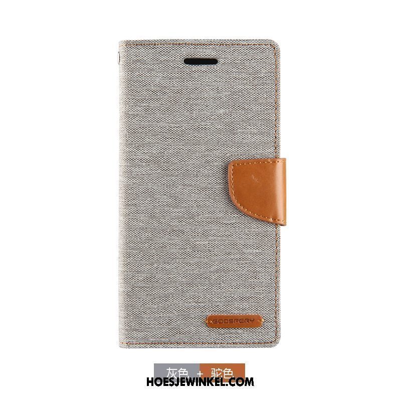 Lg G4 Hoesje Bescherming Hoes Canvas, Lg G4 Hoesje Leren Etui Folio Kamelfarbe