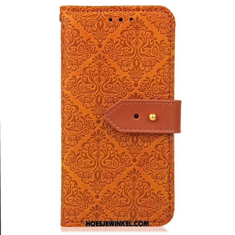 Lg G4 Hoesje Kaart Khaki Mobiele Telefoon, Lg G4 Hoesje Leren Etui Klittenband