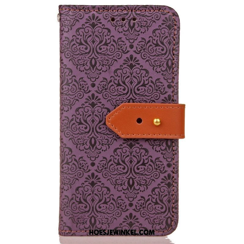 Lg G4 Hoesje Kaart Khaki Mobiele Telefoon, Lg G4 Hoesje Leren Etui Klittenband