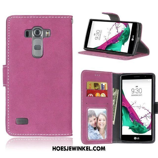 Lg G4 Hoesje Mobiele Telefoon Blauw Zacht, Lg G4 Hoesje Clamshell Portemonnee