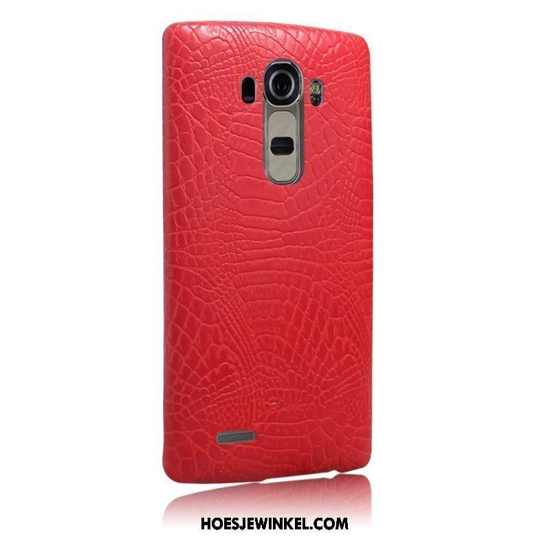 Lg G4 Hoesje Rood Anti-fall Hoes, Lg G4 Hoesje Bescherming Leer