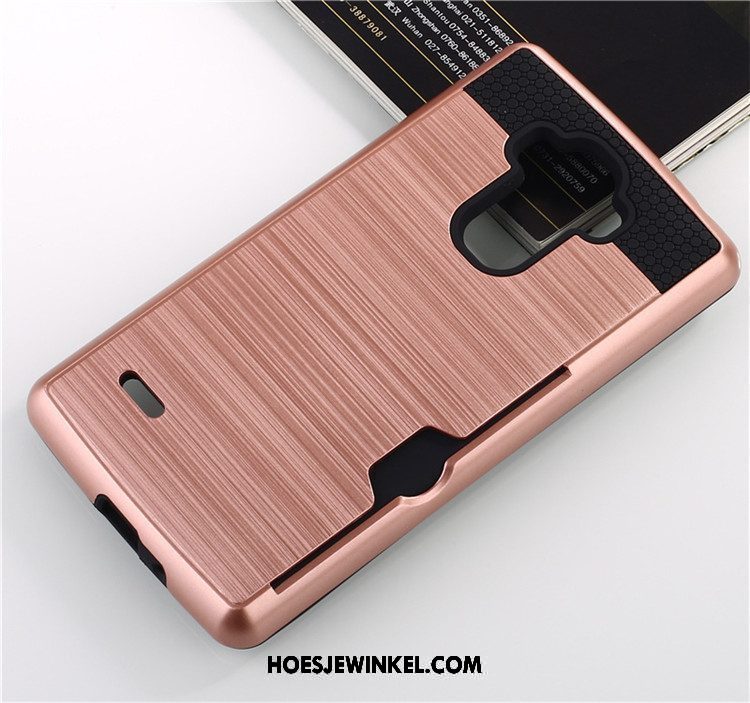 Lg G4 Hoesje Rood Kaart Trend, Lg G4 Hoesje Zijde Mobiele Telefoon