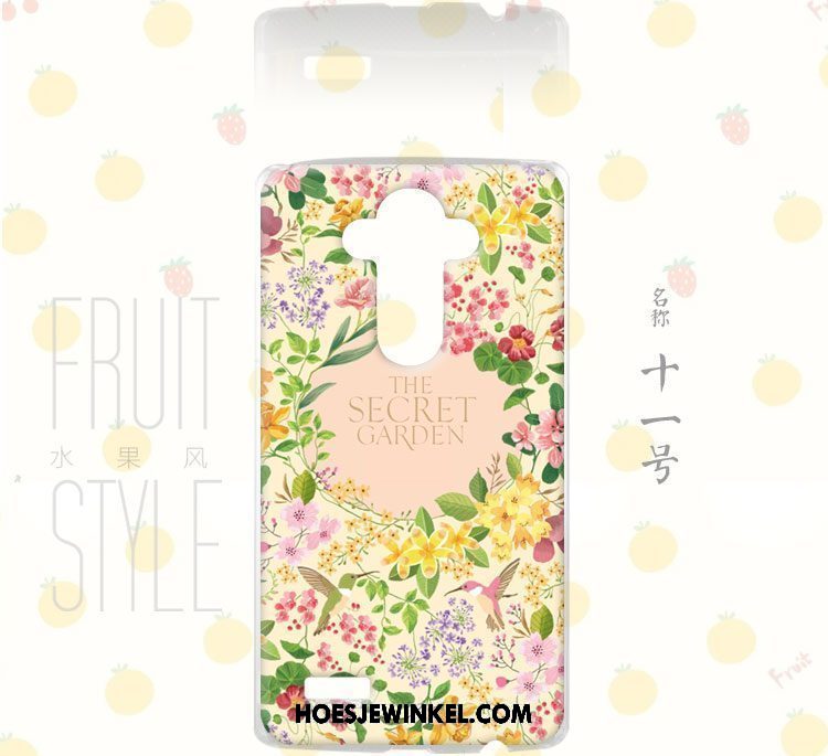 Lg G4 Hoesje Wind Geschilderd Bloemen, Lg G4 Hoesje Hemming Groen