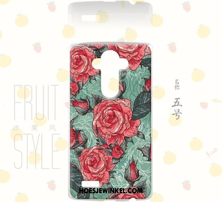 Lg G4 Hoesje Wind Geschilderd Bloemen, Lg G4 Hoesje Hemming Groen