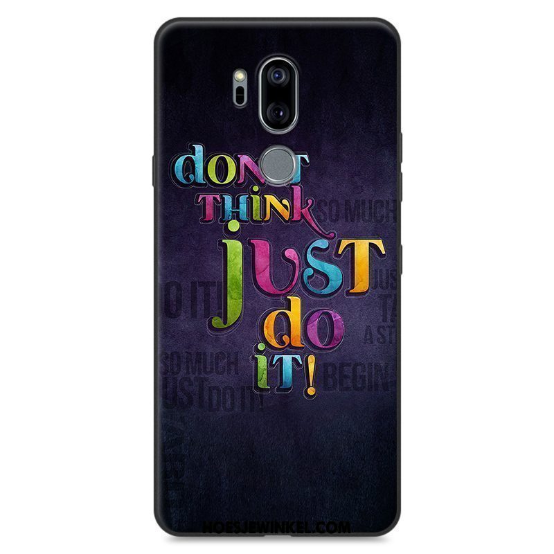 Lg G7 Thinq Hoesje Blauw All Inclusive Siliconen, Lg G7 Thinq Hoesje Anti-fall Sterrenhemel