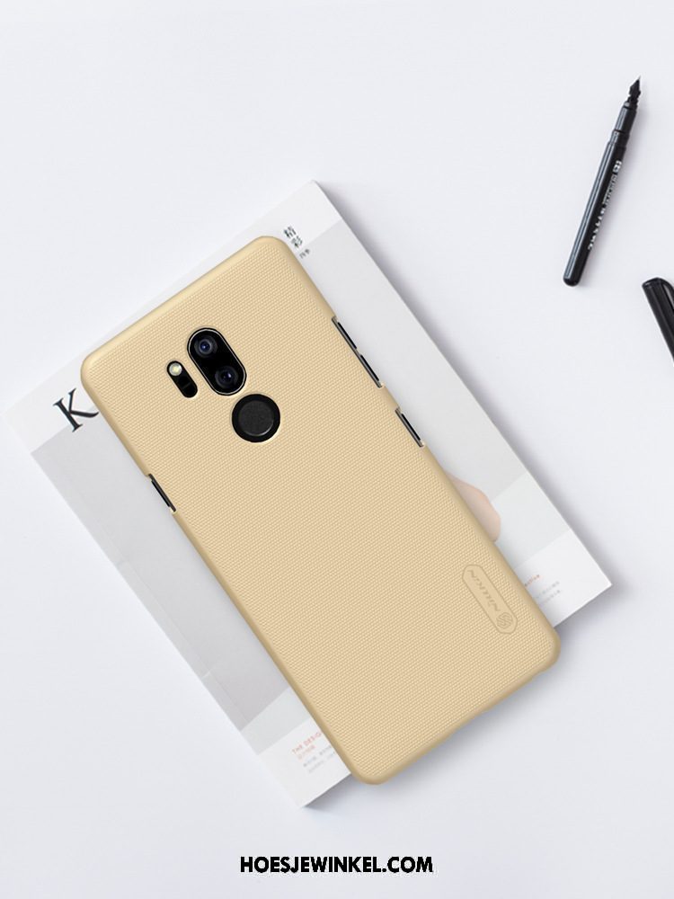 Lg G7 Thinq Hoesje Goud Schrobben Dun, Lg G7 Thinq Hoesje Mobiele Telefoon Hoes