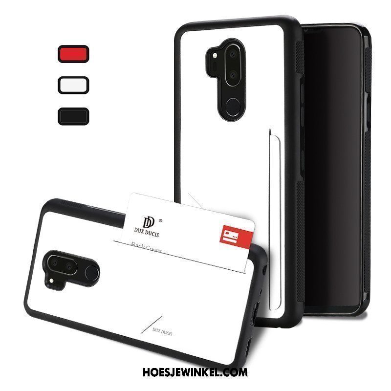 Lg G7 Thinq Hoesje Rood Antislip Bescherming, Lg G7 Thinq Hoesje All Inclusive Leer