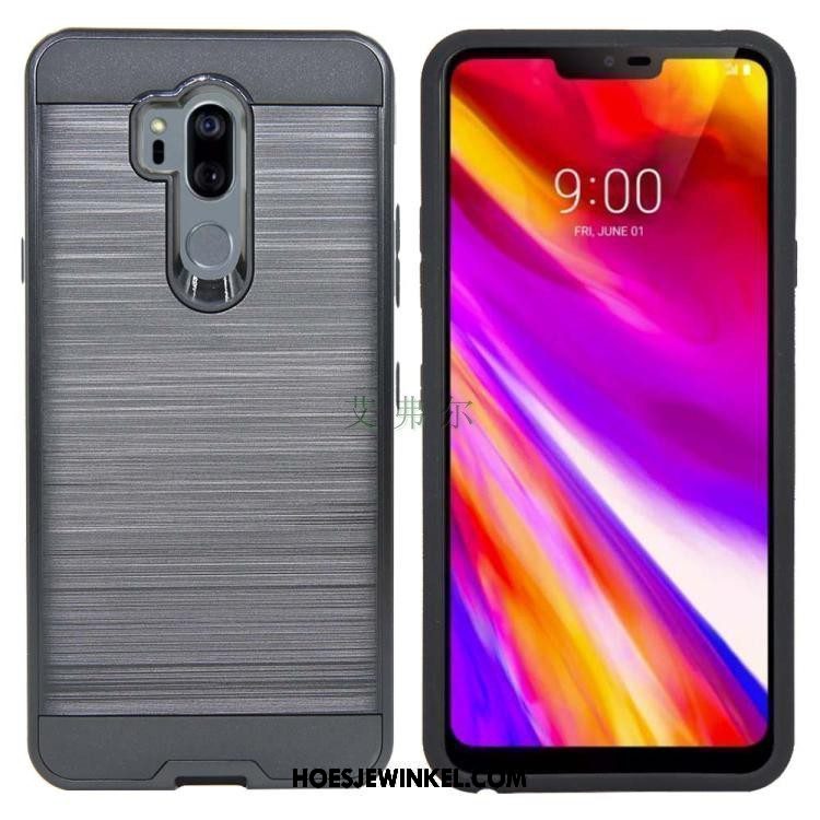 Lg G7 Thinq Hoesje Trend All Inclusive Zwart, Lg G7 Thinq Hoesje Anti-fall Zacht