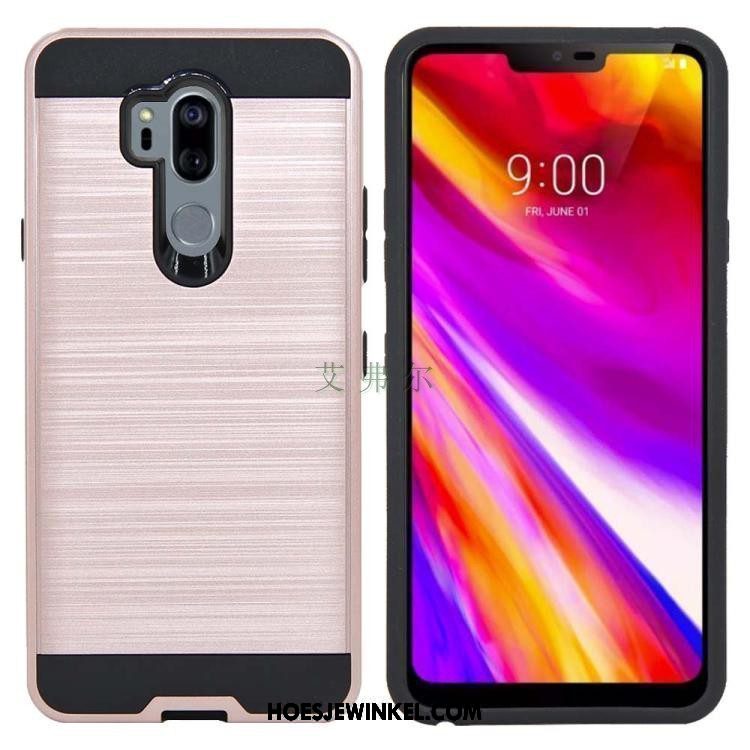 Lg G7 Thinq Hoesje Trend All Inclusive Zwart, Lg G7 Thinq Hoesje Anti-fall Zacht