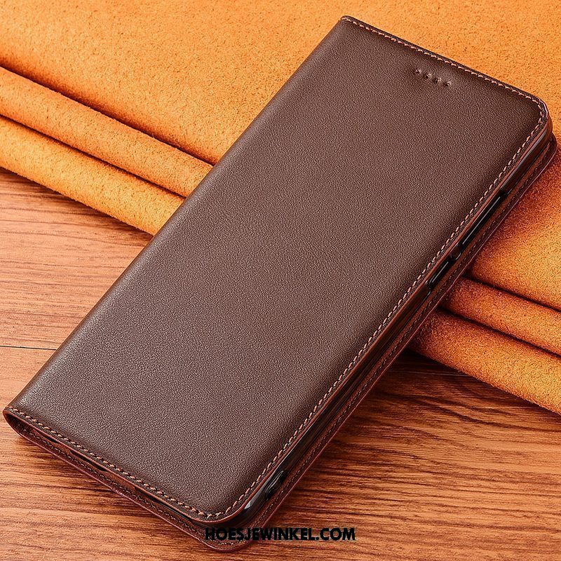 Lg K11 Hoesje All Inclusive Leren Etui Clamshell, Lg K11 Hoesje Nieuw Anti-fall