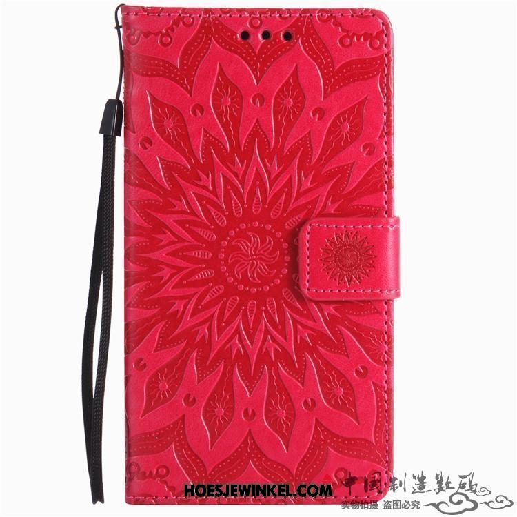 Lg K11 Hoesje Bescherming Mobiele Telefoon Ondersteuning, Lg K11 Hoesje Rose Goud Leren Etui