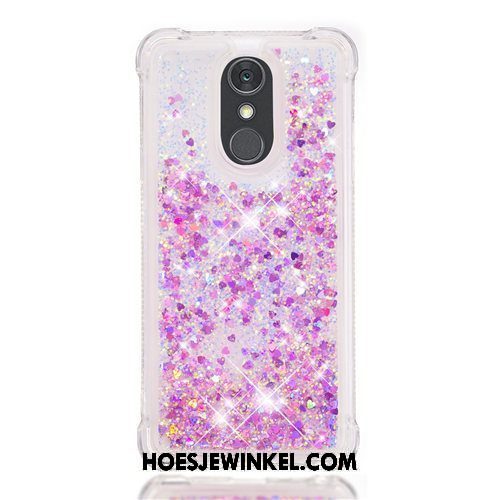 Lg Q Stylus Hoesje Spotprent Roze Blauw, Lg Q Stylus Hoesje Mobiele Telefoon Hoes