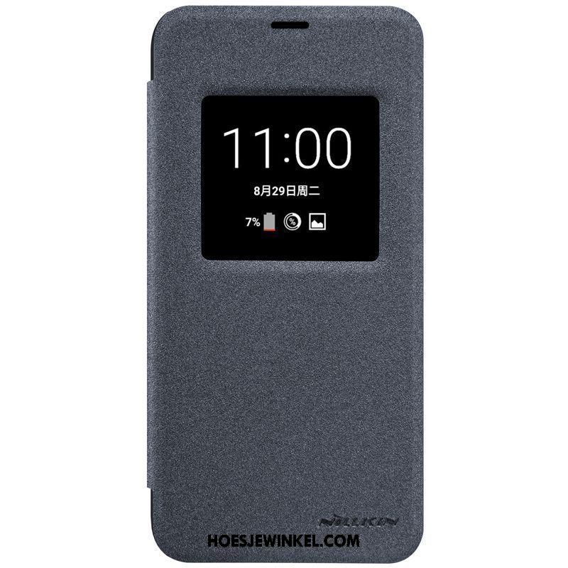 Lg Q6 Hoesje Mobiele Telefoon Winterslaap Zwart, Lg Q6 Hoesje Folio Leren Etui