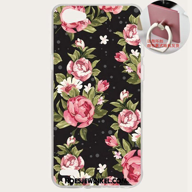 Lg Q6 Hoesje Pas Siliconen Anti-fall, Lg Q6 Hoesje Hoes Bloemen