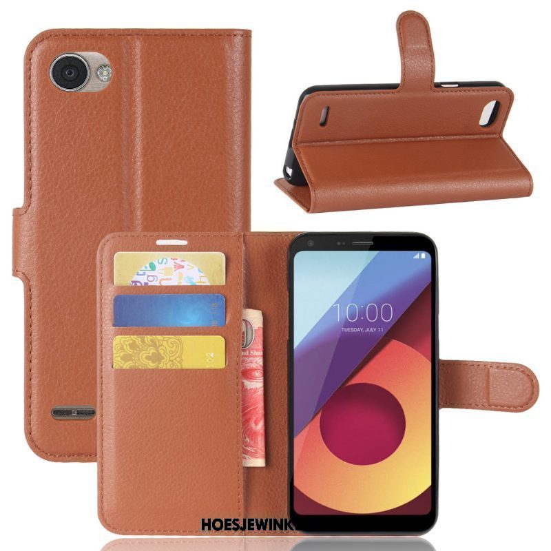 Lg Q6 Hoesje Soort Aziatische Vrucht Patroon Leren Etui, Lg Q6 Hoesje All Inclusive Ondersteuning