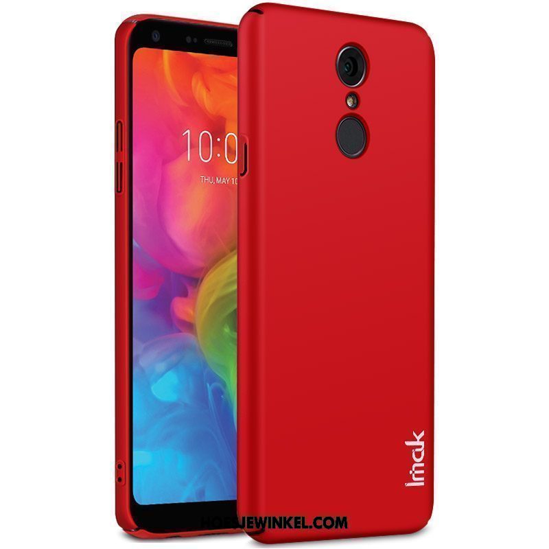 Lg Q7 Hoesje Rood Bescherming Hoes, Lg Q7 Hoesje Mobiele Telefoon Schrobben