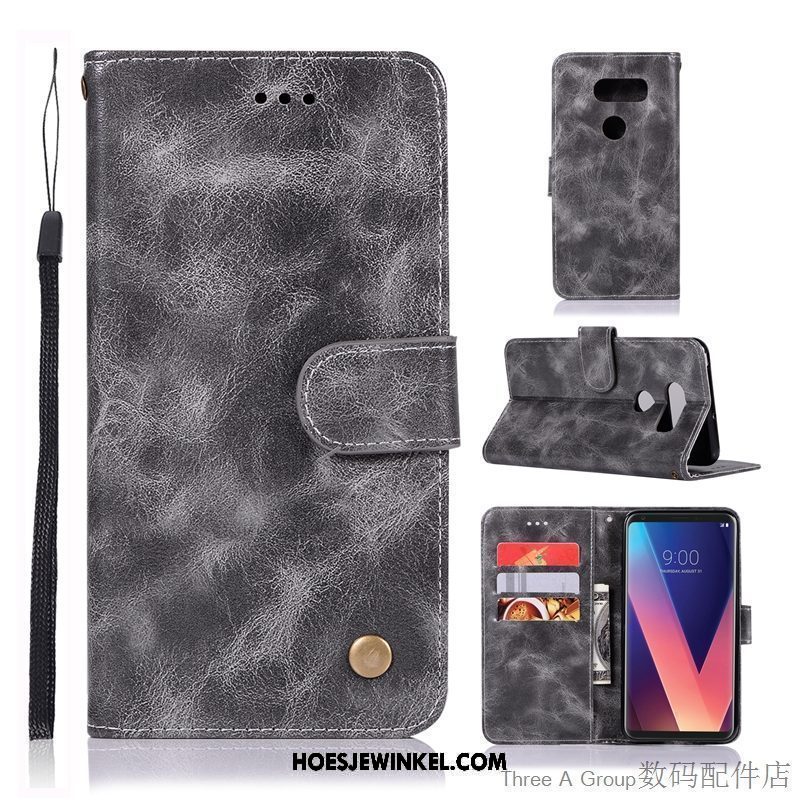 Lg V30 Hoesje All Inclusive Zacht Zwart, Lg V30 Hoesje Clamshell Mobiele Telefoon