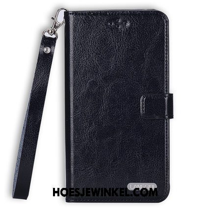 Lg V30 Hoesje Anti-fall Hoes All Inclusive, Lg V30 Hoesje Echt Leer Hanger Braun