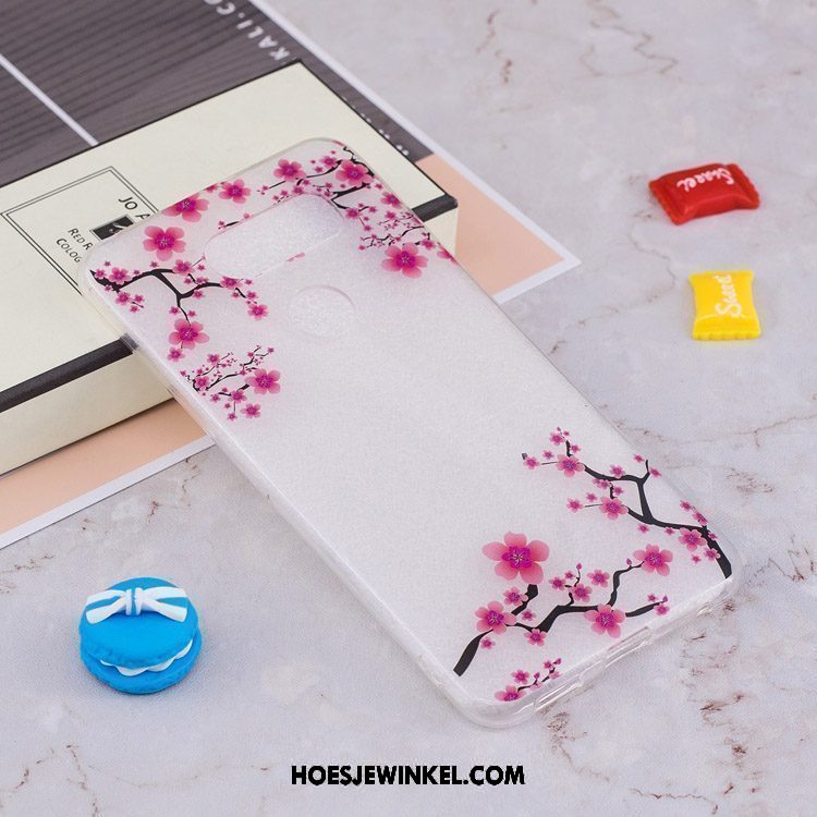 Lg V30 Hoesje Bescherming Spotprent Hoes, Lg V30 Hoesje Scheppend Hanger