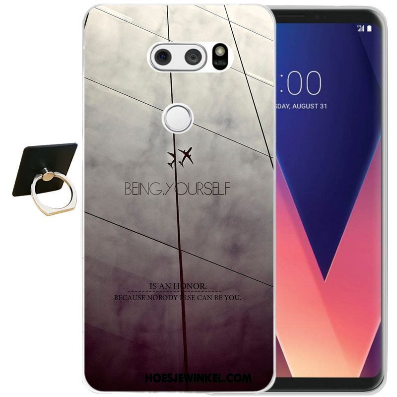 Lg V30 Hoesje Bescherming Zacht Siliconen, Lg V30 Hoesje Mobiele Telefoon Zwart