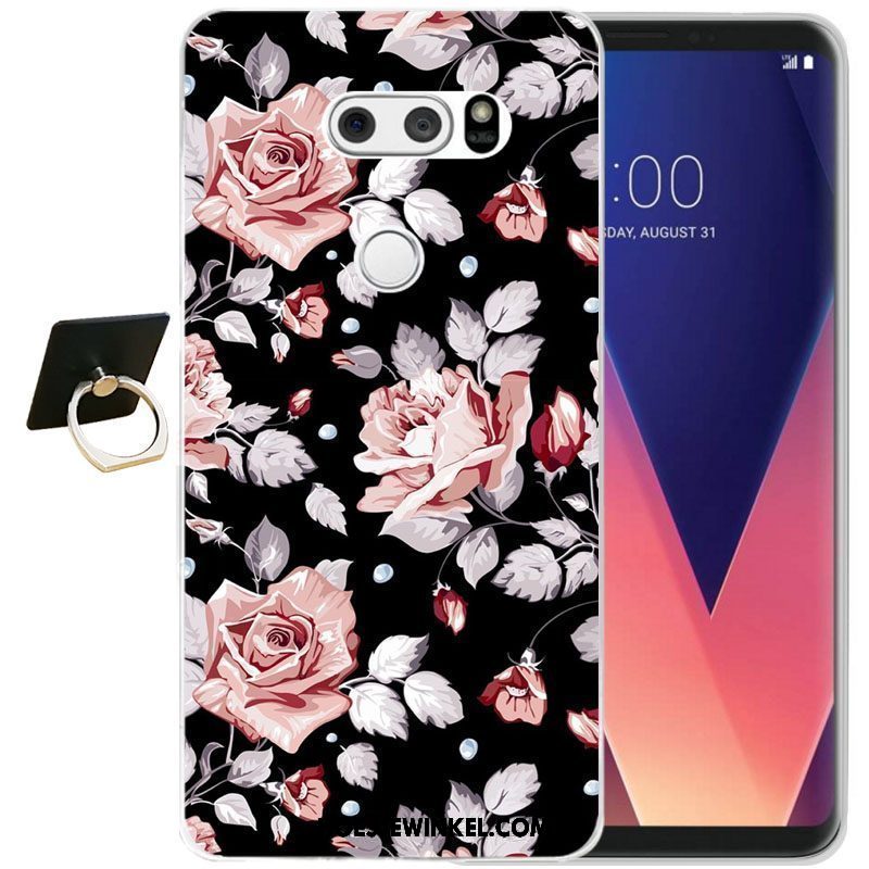 Lg V30 Hoesje Bescherming Zacht Siliconen, Lg V30 Hoesje Mobiele Telefoon Zwart