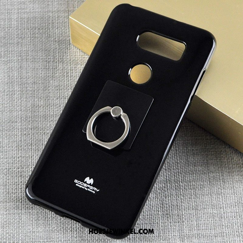 Lg V30 Hoesje Doorzichtig Ring All Inclusive, Lg V30 Hoesje Siliconen Bescherming