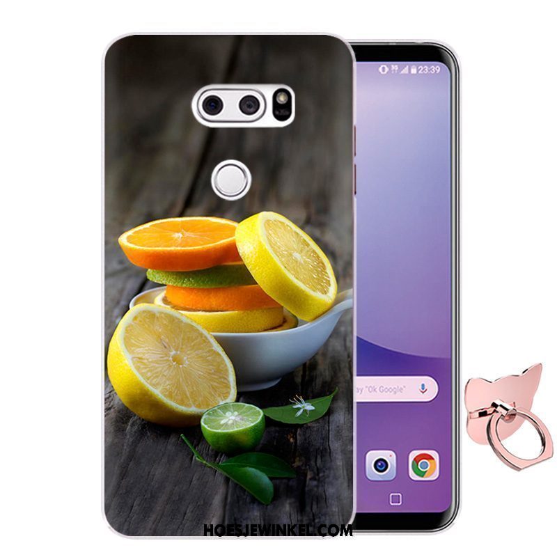 Lg V30 Hoesje Mobiele Telefoon Spotprent Siliconen, Lg V30 Hoesje Bescherming Blauw