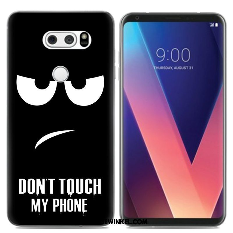 Lg V30 Hoesje Olieverfschilderij Zacht Pu, Lg V30 Hoesje Siliconen Scheppend